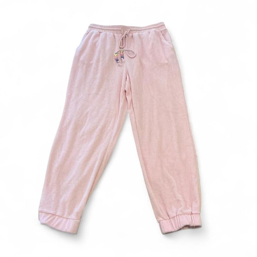 Stoney Clover Lane Pink Terrycloth Sweatpants Size Small